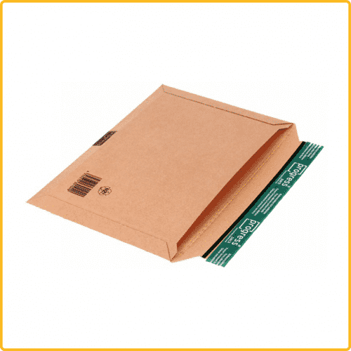 360x250x30 Versandtasche eco quer mit Selbstklebeverschluss und aufreissfaden quer braun